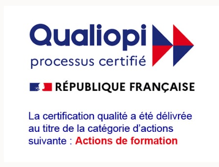 Logo Qualiopi — processus certifié, République française